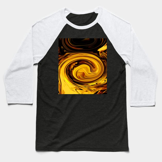 Golden Swirls Baseball T-Shirt by Basicallyimbored